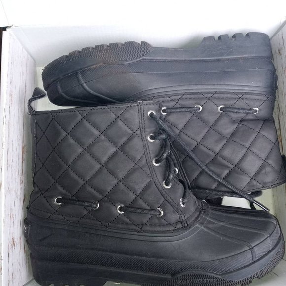 Sperrys top side womens duck boots size 9 black - Picture 4 of 6